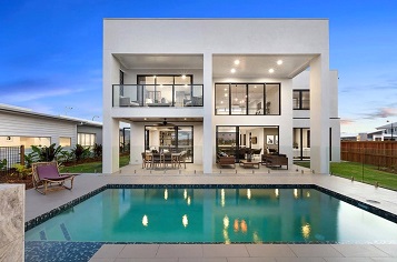 two story pool house
